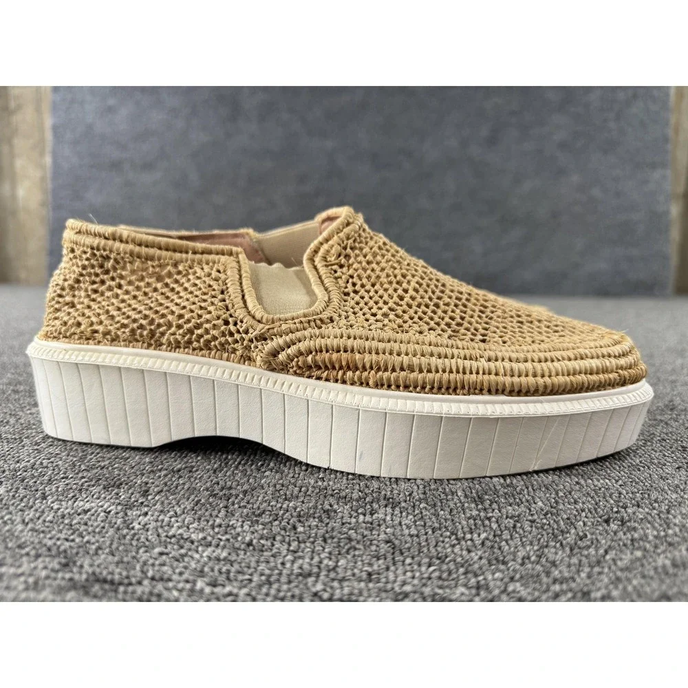 Isabel Marant Shoes Womens 7 Beige Woven Platform Slip On Raffia - Picture 13 of 14